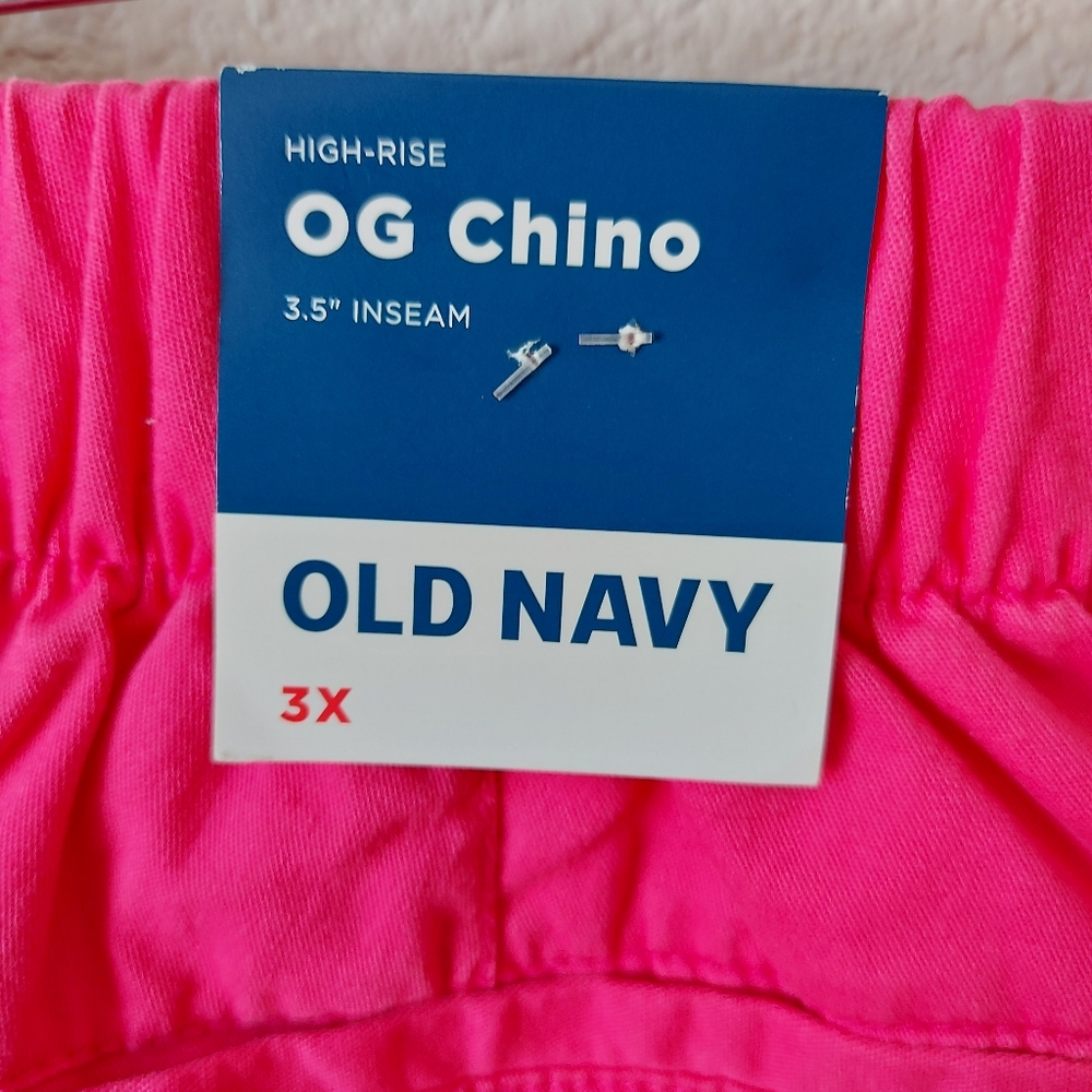 *NWT Old Navy Pink OG Chino High-Rise 3.5" Inseam Shorts Size 3X - Picture 6 of 8